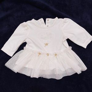 Little Me white dress 3M
